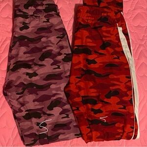 Bombshell sportswear camo Joggers - Purple and Red